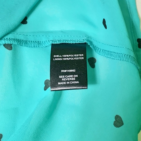 Torrid Heart Print Chiffon Shirt Dress - Picture 8 of 9